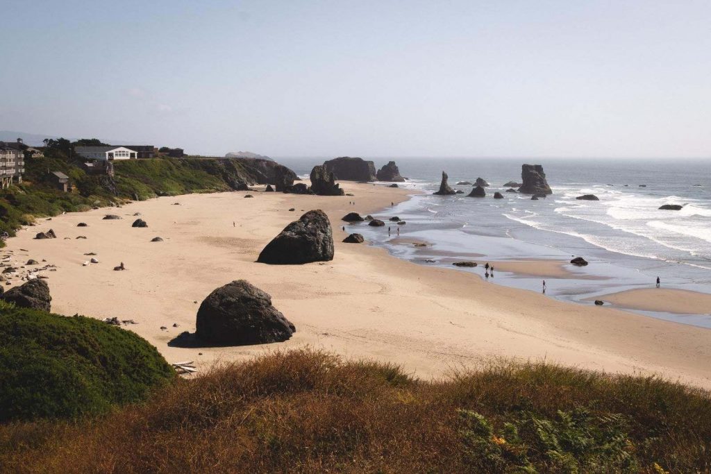 View over Bandon Beach in Oregon