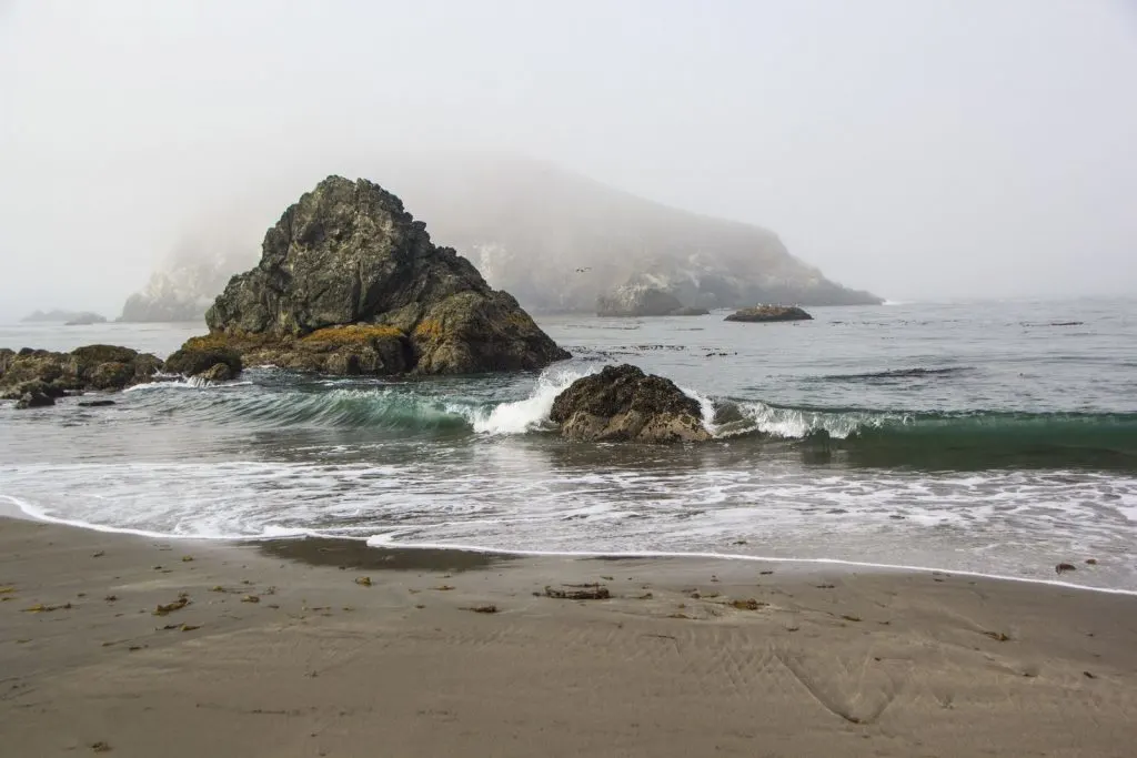 Tides in at Harris Beach
