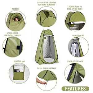 Privacy pop-up tent