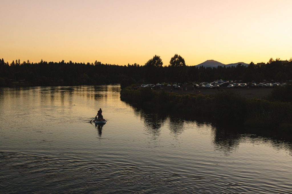 The Deschutes River paddleboarder