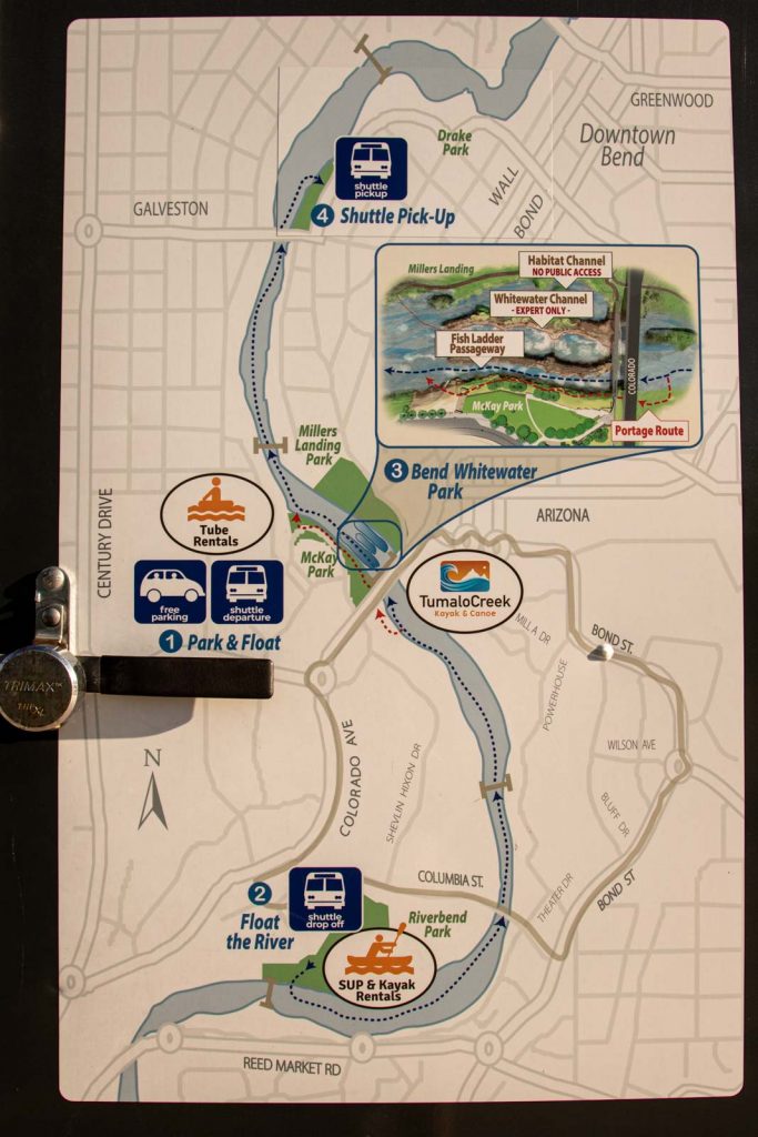 Deschutes River float map