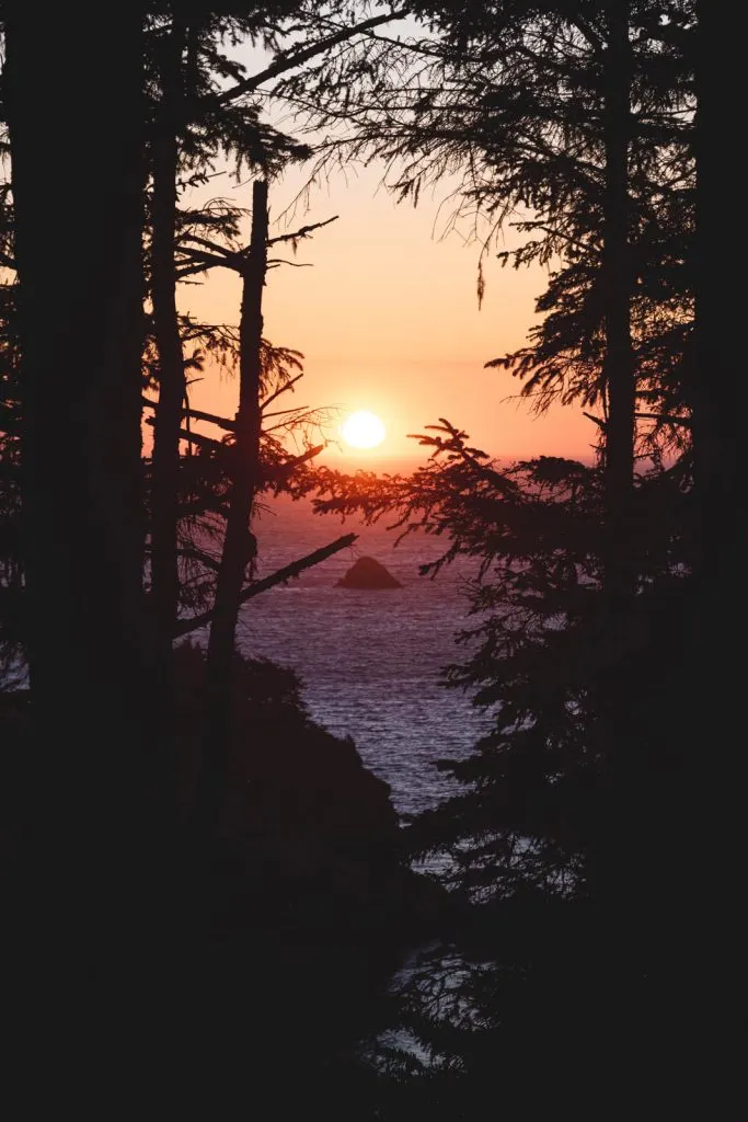 Sunset at Natural Bridges