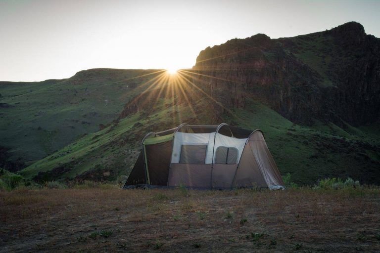 A tent in Owyhee Canyonlands