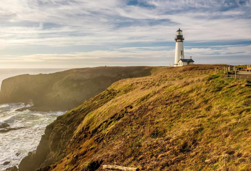 Lighthouse in top of the cliffs