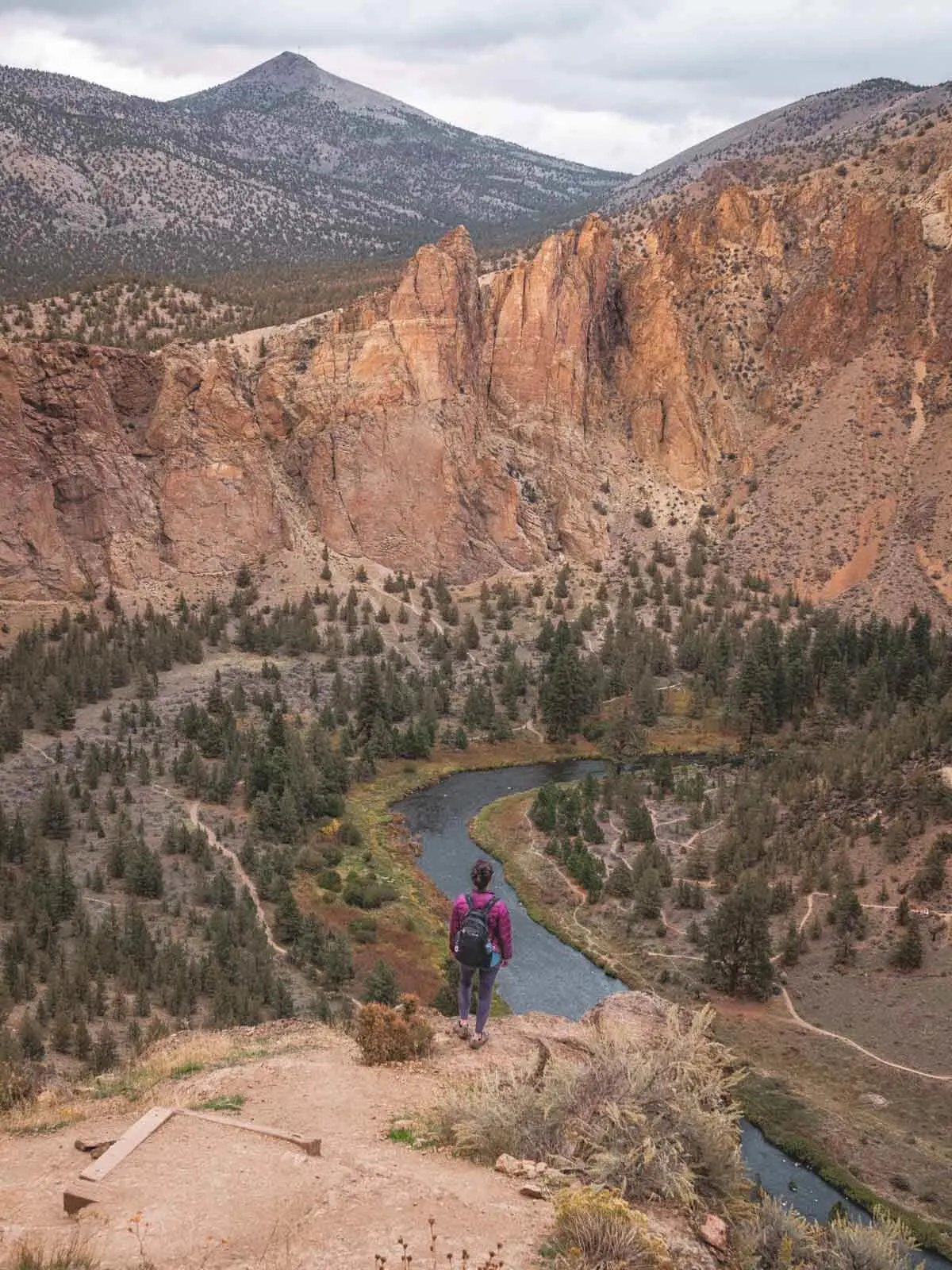 Me hiking on Misery Ridge Trail — add this to your list if you’re wondering what to do in Bend