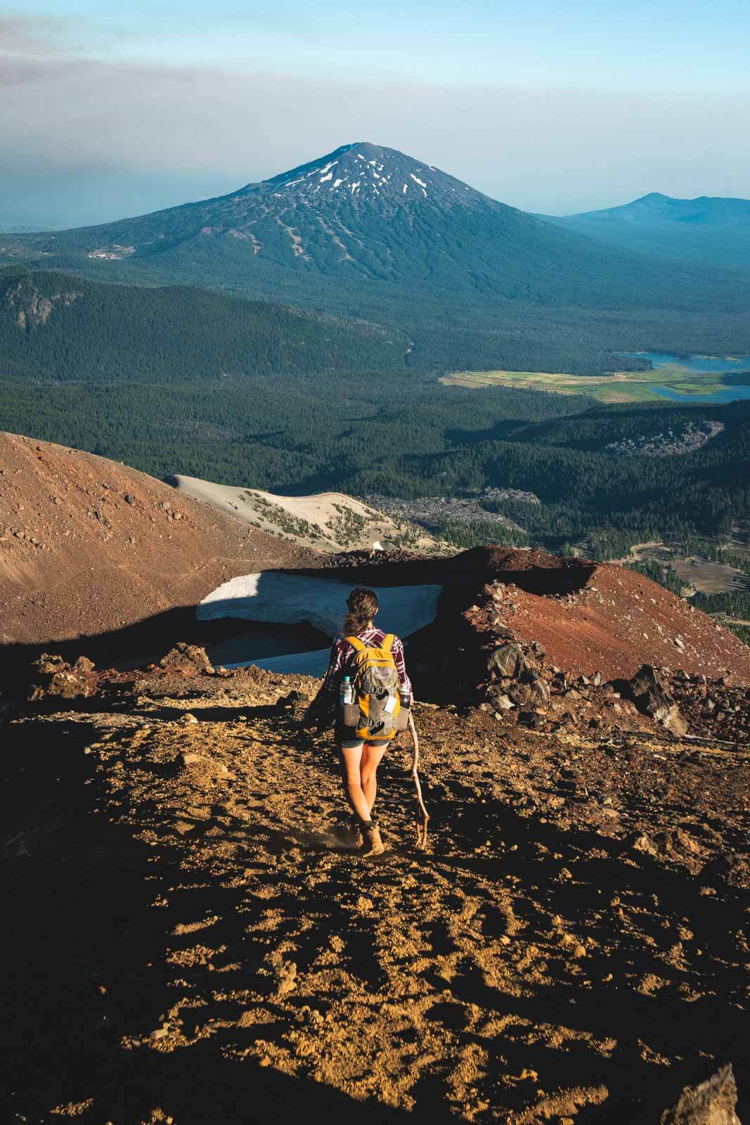 Me hiking on South Sister Trail — one of several exciting things to do in Bend