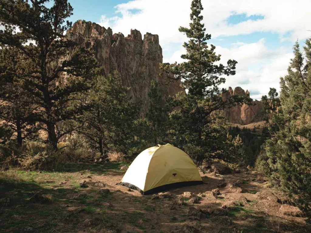 Our biovac tent that we slept in during our Smith Rock hike.