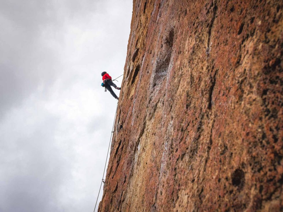 Rock climbing near Misery Ridge Trail.