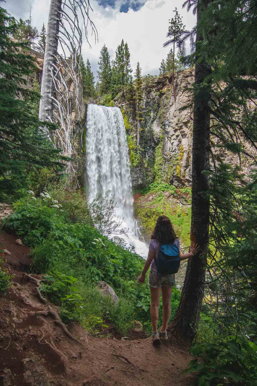 Visit the bottom of Tumalo Falls when you're on your Tumalo Falls hike.