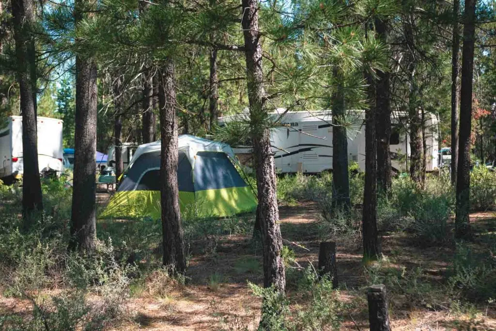 Be sure to do some camping when you visit LaPine State Park.