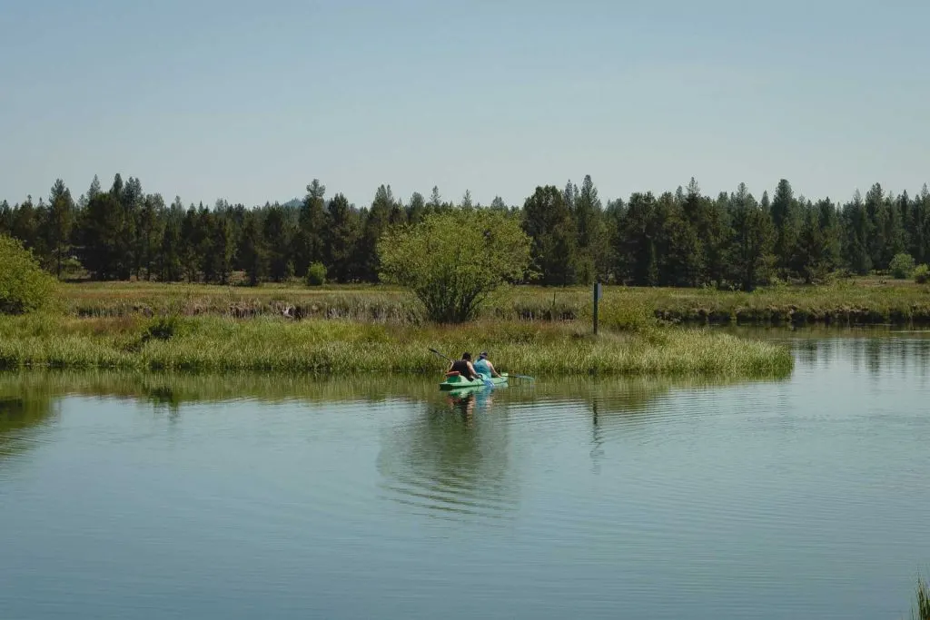 Kayaking is a fun activity to do when visiting LaPine State Park.