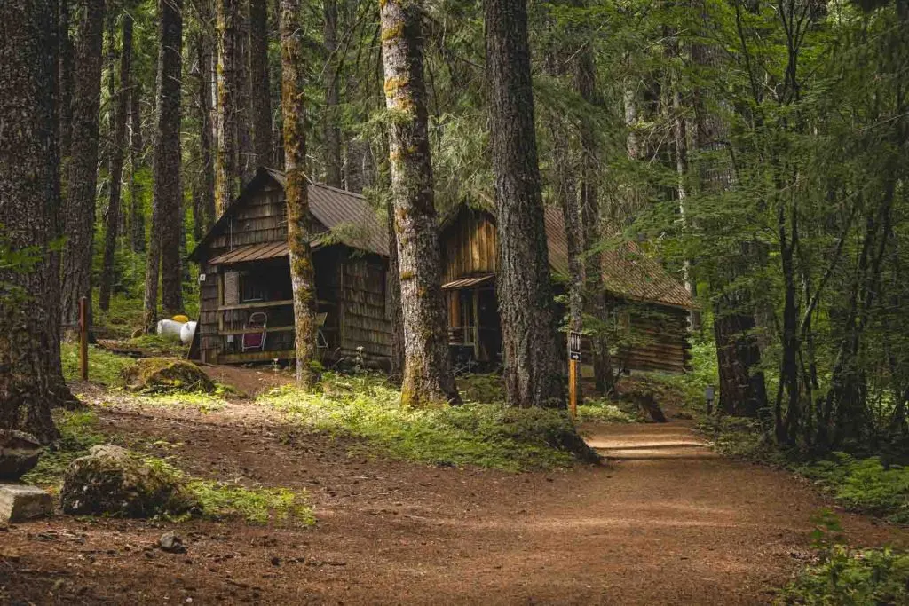 Rustic Clear Lake Lodge in the forest
