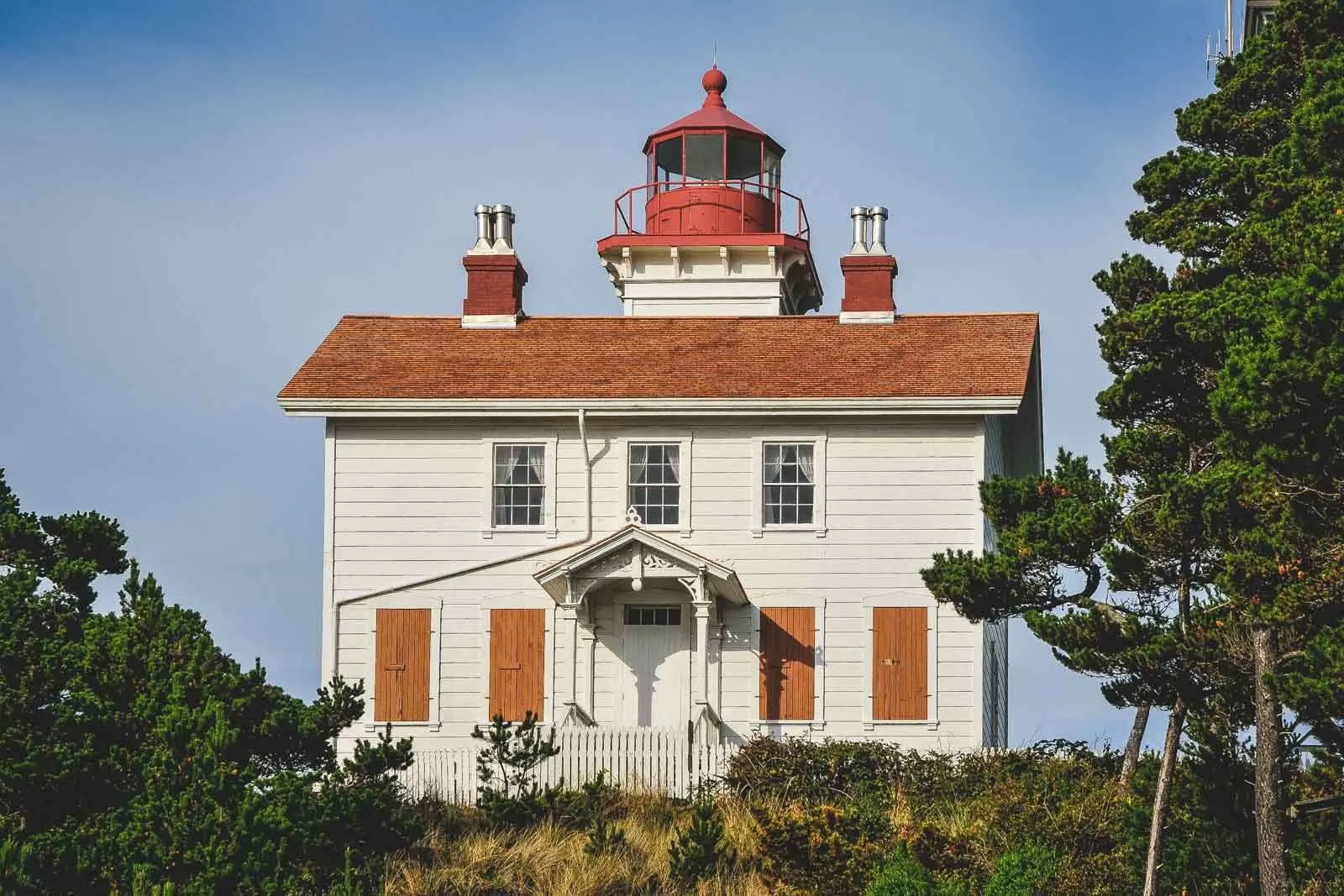 Yaquina Bay Lighthouse in Yaquina Bay State Park, one of the Oregon Coast State Parks