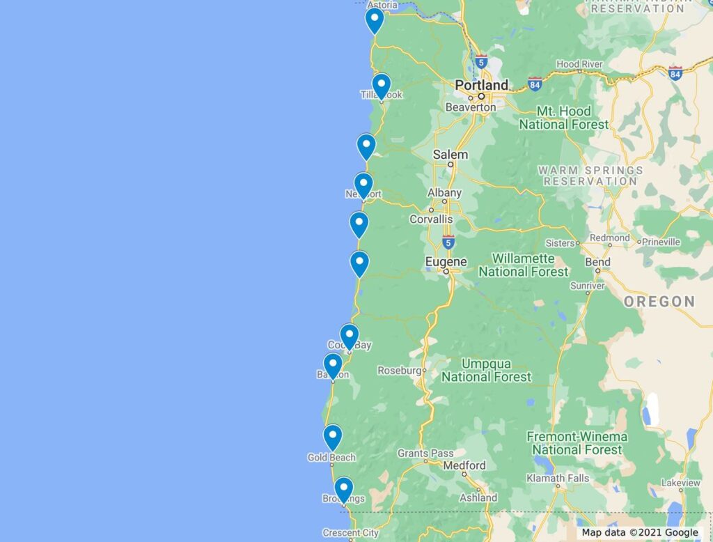 oregon coast trip itinerary