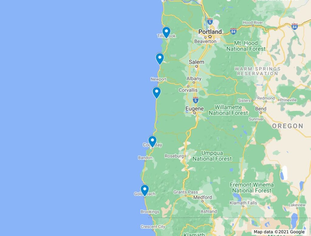 A Guide to Oregon Coast Towns and Cities (with Map)