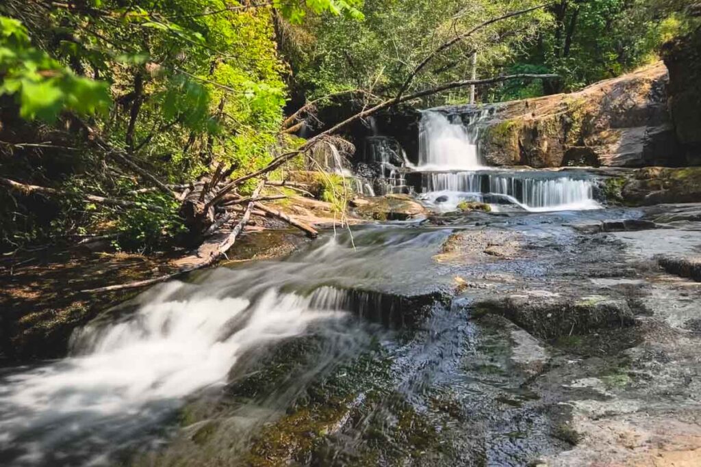 View of Alsea Falls one of the best Oregon waterfall hikes