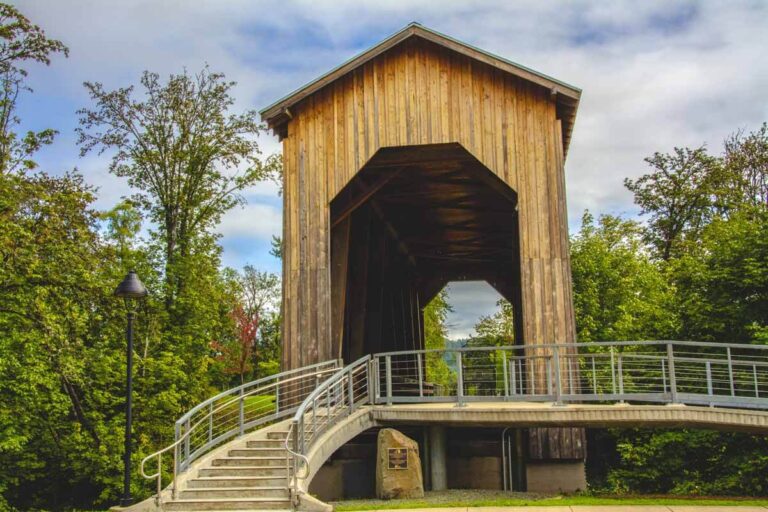 Bikeway through Chambers covered bridge for things to do in Eugene, Oregon