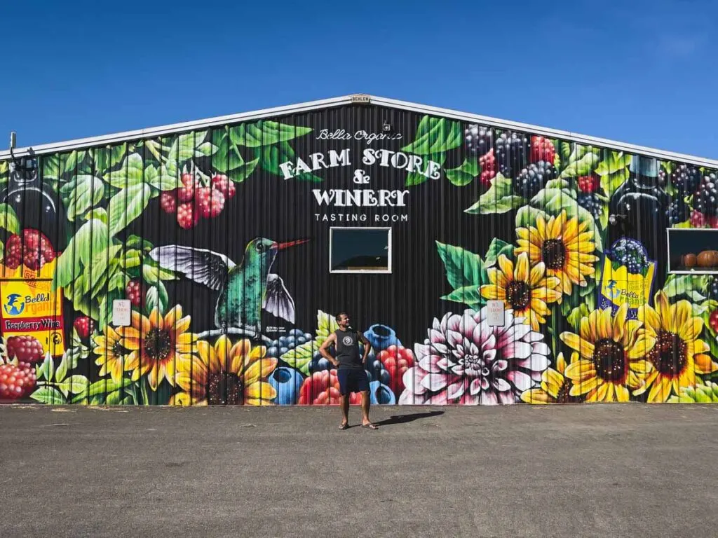 Mural on barn at Bella Organic U-Pick Farm, Sauvie Island