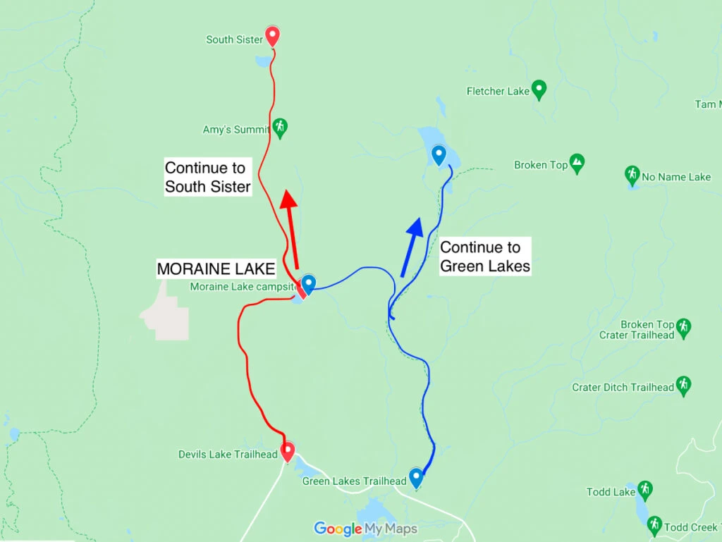 Moraine Lake Trail map