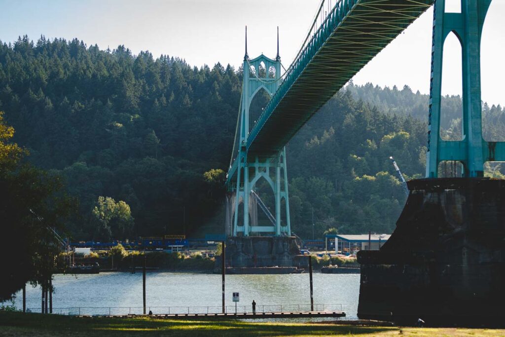 Bridge at Cathedral Park one of the best parks in Portland