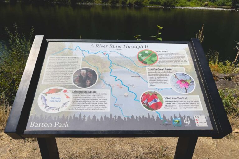 Educational sign at Barton Park