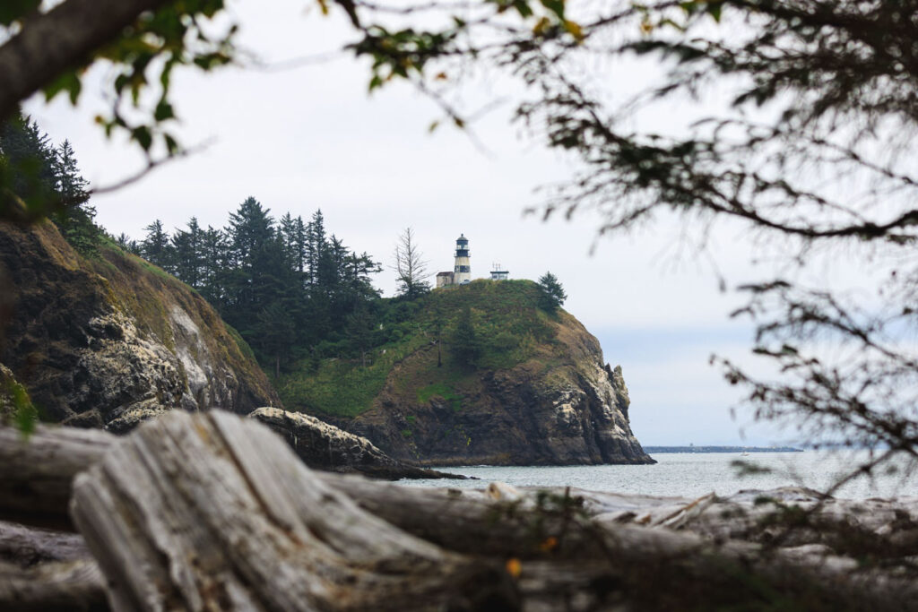 Cape Disappointment Lighthouse through the trees