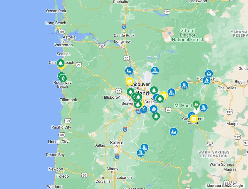 Map of the best things to do in Portland