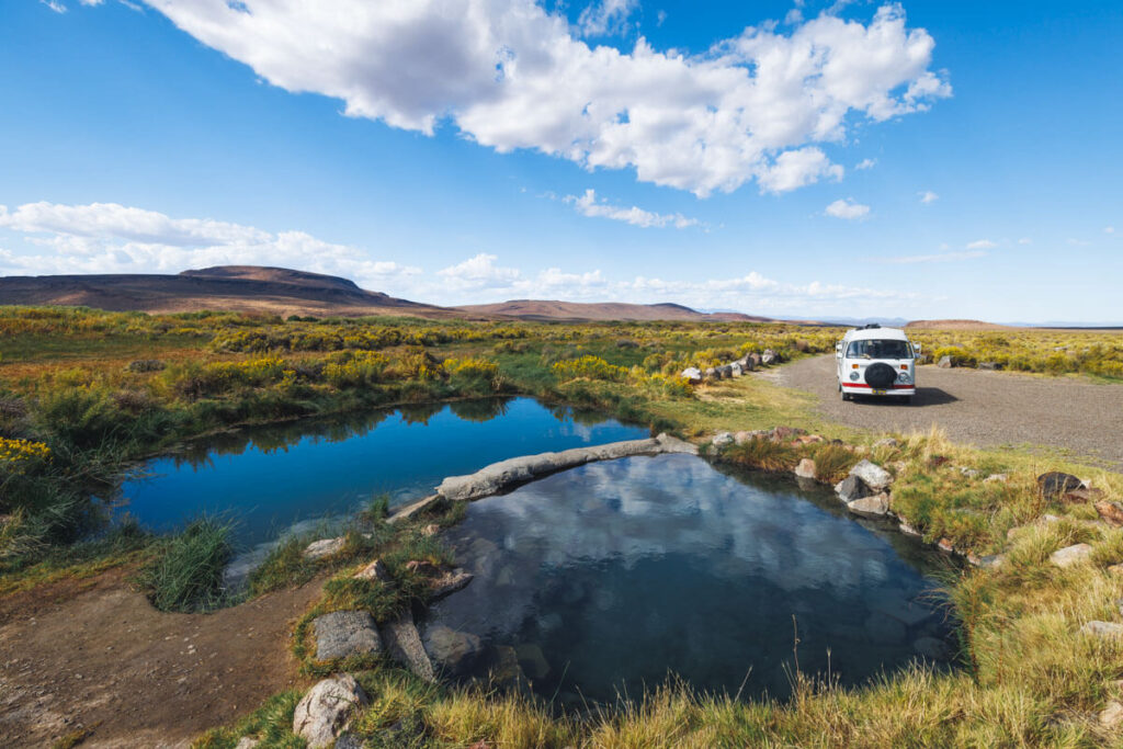 Campervan at Willow Creek Hot Springs