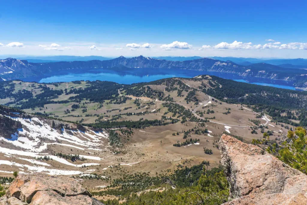 View from the Mount Scott Trail on the Crater Lake Rim Drive