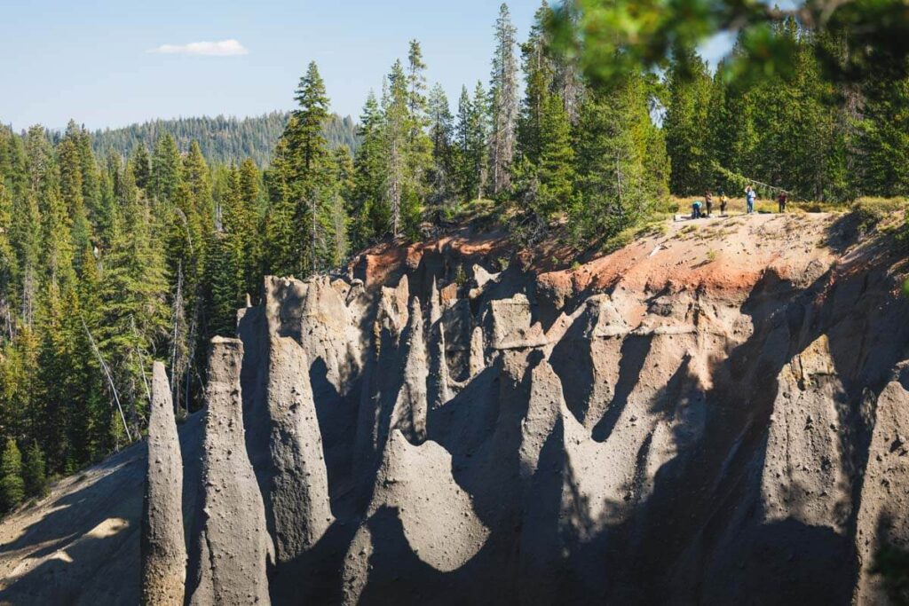 Cliffs on the Pinnacles Valley Trail one of the best hikes in Crater Lake