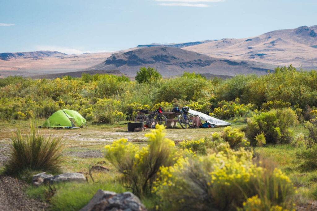 Camping at Willow Creek Hot Springs