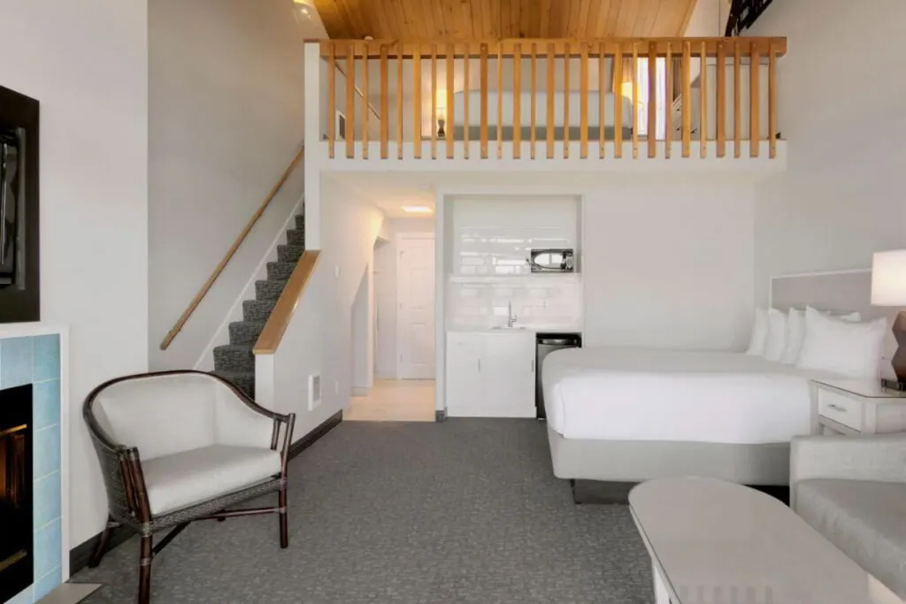 A two-bed studio flat with a loft at the Hallmark Resort in Newport.