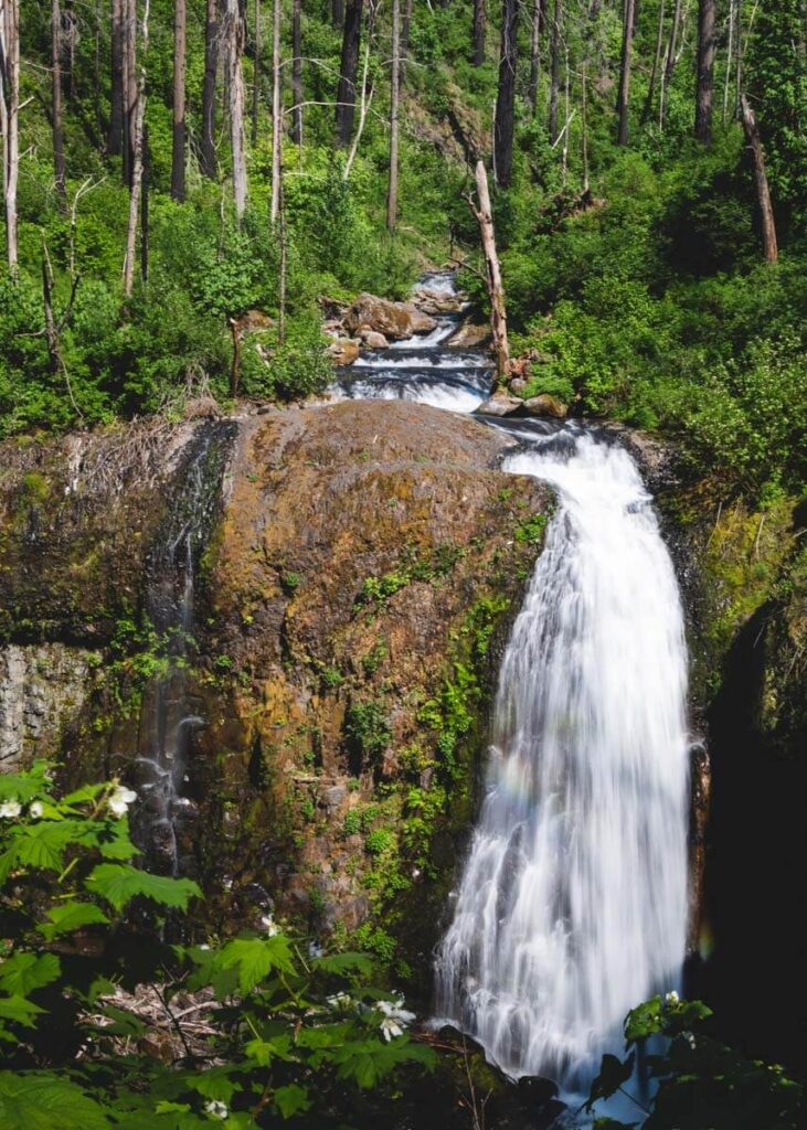 Upper McCord Creek Falls but during a drier period so only one cascade is in full flow.