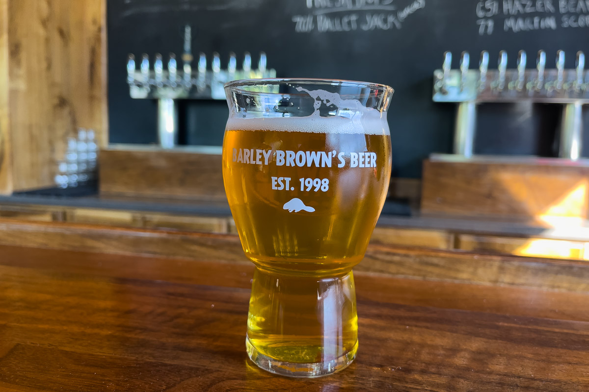 Barley Brown’s Beer on the bar.