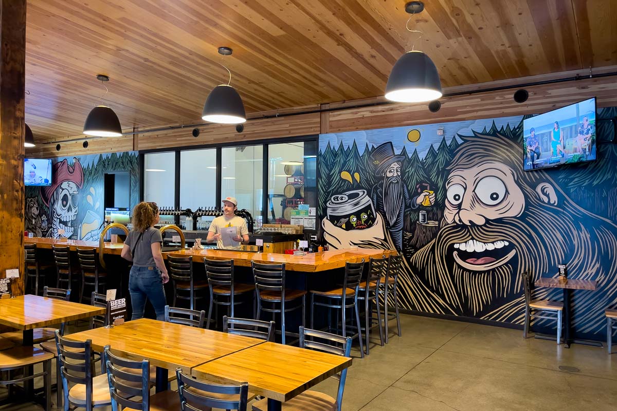Great Notion Brewing inside nina at the bar.