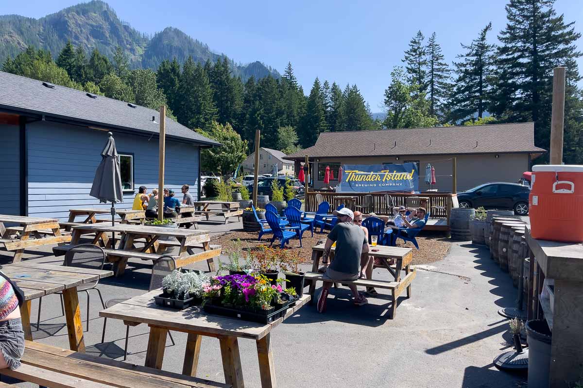 Thunder Island Brewing Co outside patio.