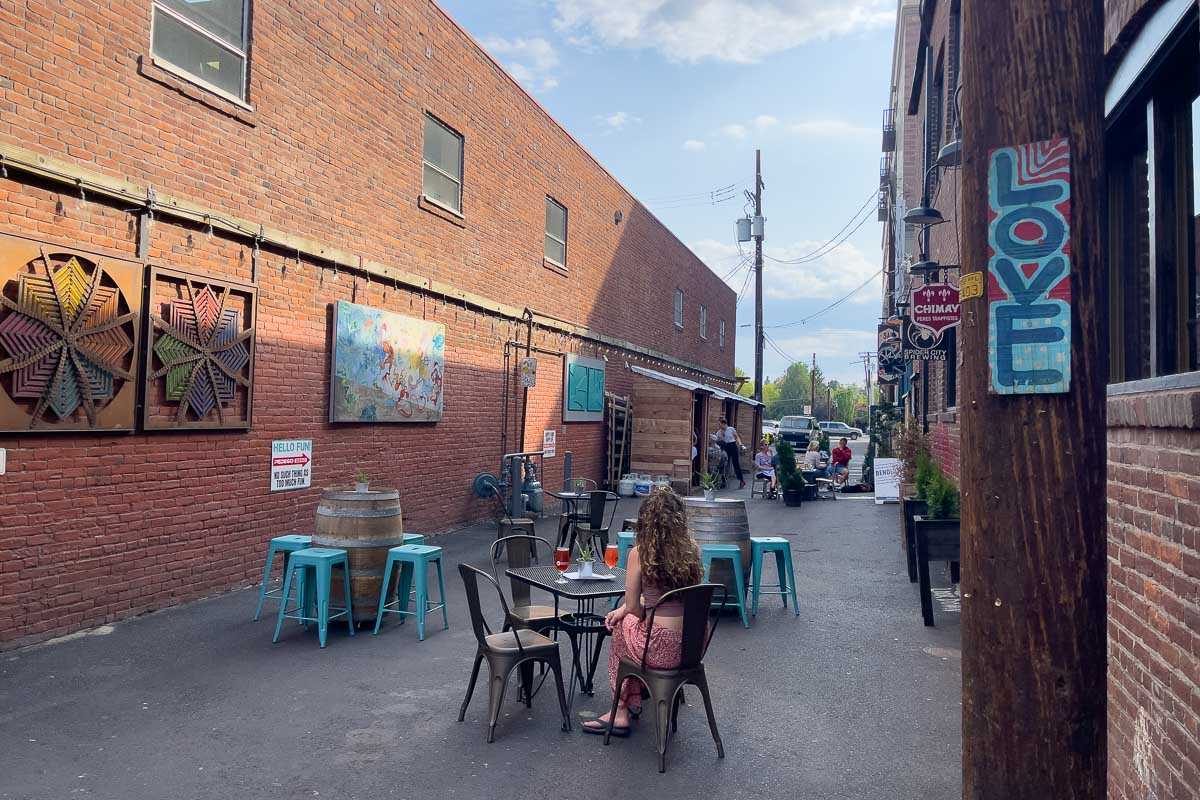 Spider City Brewing outside patio.