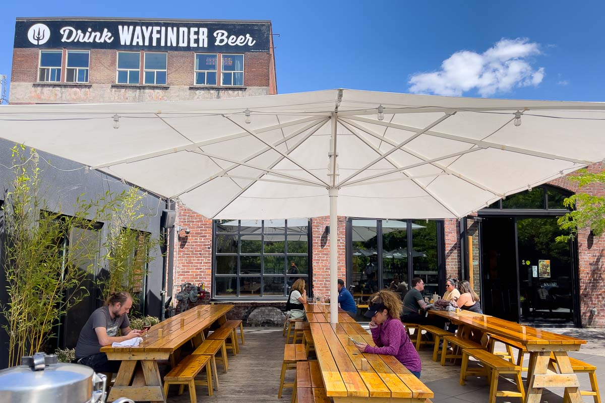 Wayfinder Beer patio.