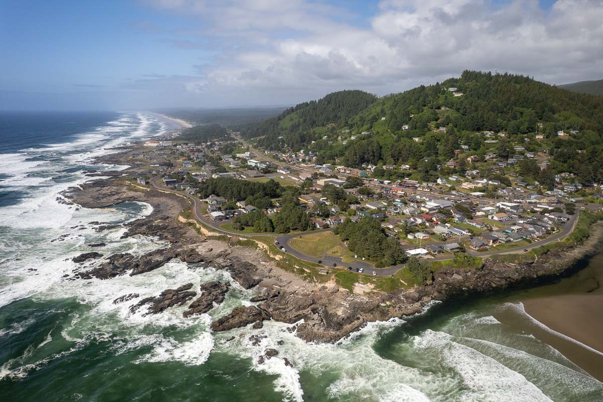 Yachats Oregon from above