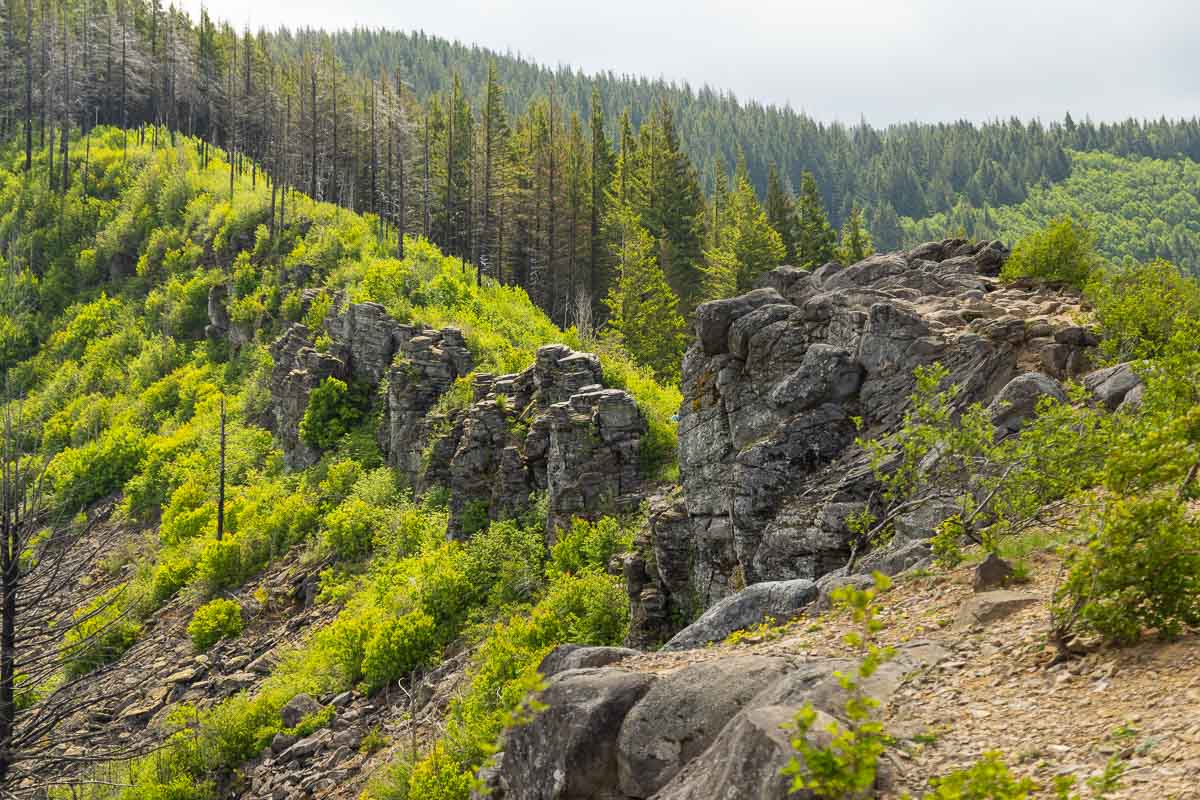 Angel's Rest Trail rocky view