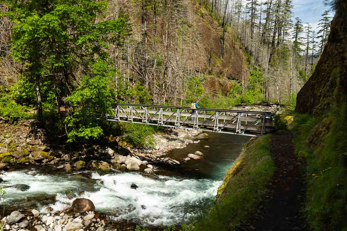 Bridge over river along Eagle Creek trail
