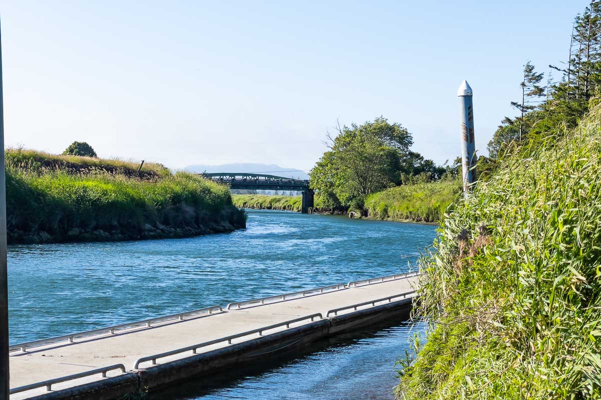 carnahan park with pier and bridge over water